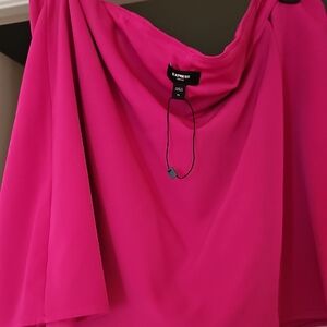 Express Fuchsia Drape Top